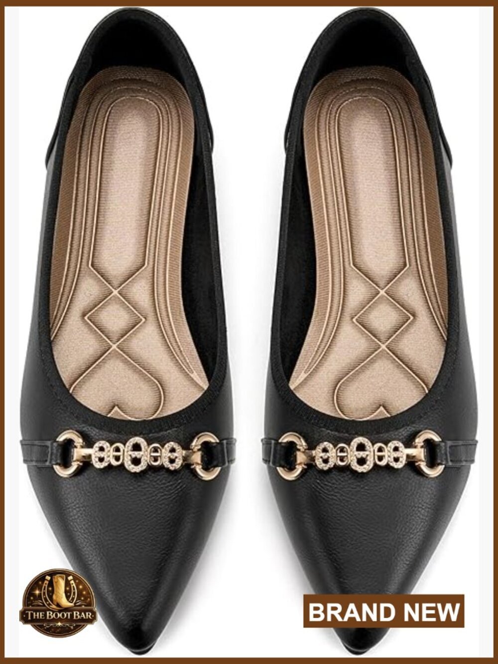 Lightweight Pointed Toe Buckle Ballet Flats All-Day Comfort Slip On